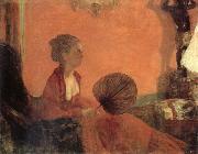 Edgar Degas Madame Camus en rouge France oil painting artist